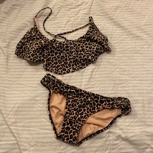 Xhilaration cheetah print bikini swimsuit